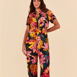 NWT Farm Rio Brazil Banana Flower Jumpsuit